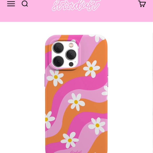 star dust by allie Other - Pink and Orange Floral iPhone Case with Protective Bumper